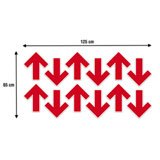 Aufkleber: Set 12X Rote Bodenpfeile Pfeile 3
