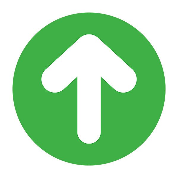 Aufkleber: Set 12X Grüne und Weiße Bodenpfeile Pfeile