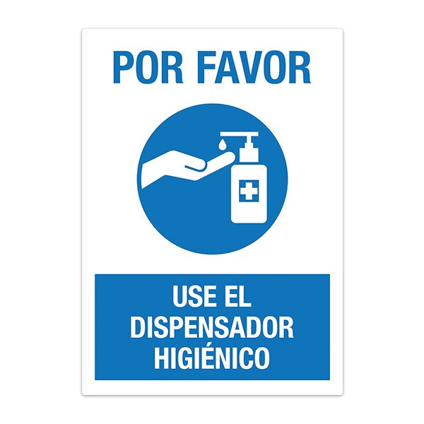 Aufkleber: Verwenden Sie den spanischen Dispenser