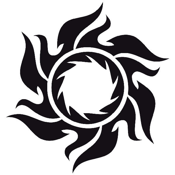 Aufkleber: Aufkleber Tribal-Sonne