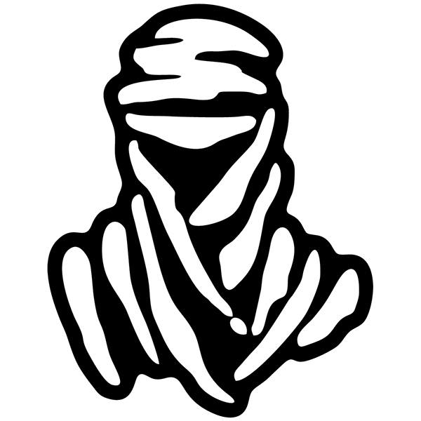 Aufkleber: Silhouette Mensch mit abstrakter Stoff