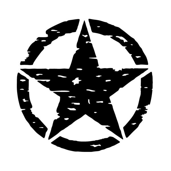 Aufkleber: US Army Star 4x4