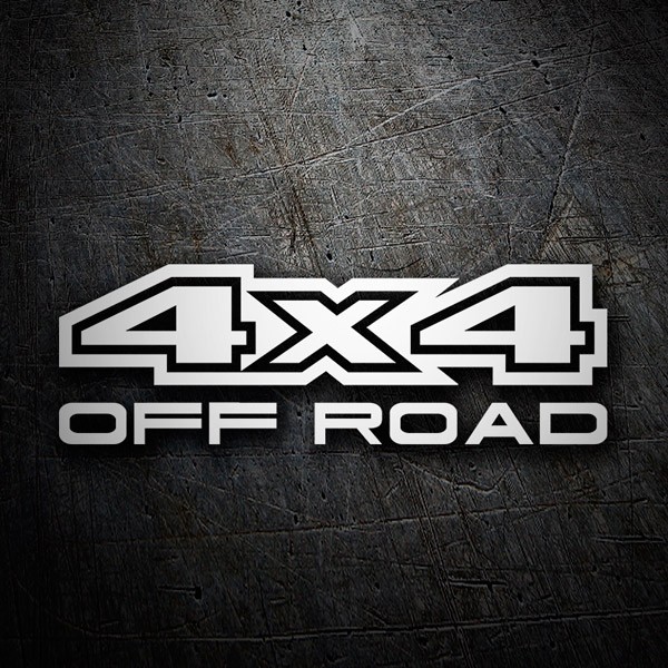 Aufkleber: 4x4 Off Road mit Racing Typografie