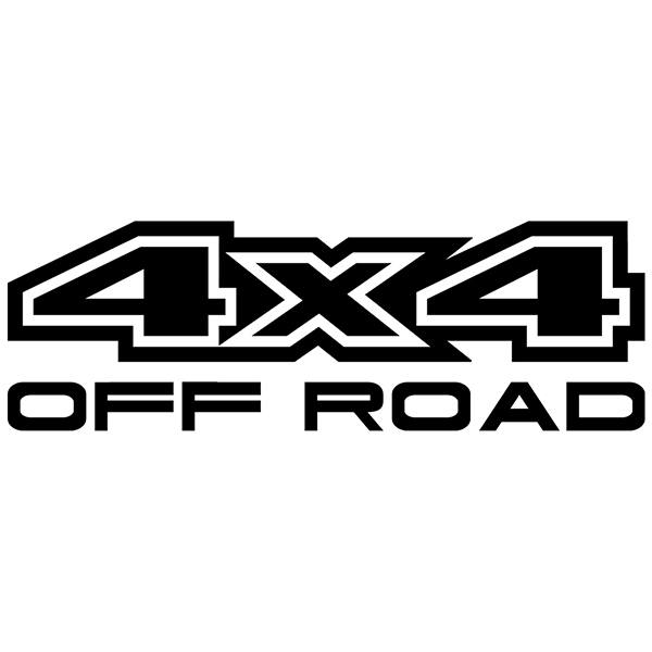 Aufkleber: 4x4 Off Road mit Racing Typografie