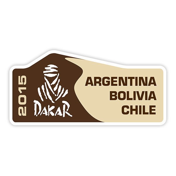 Aufkleber: Dakar 2015 Argentina Bolivia Chile