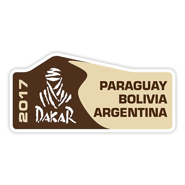 Aufkleber: Dakar Paraguay Bolivien Argentinien 2017