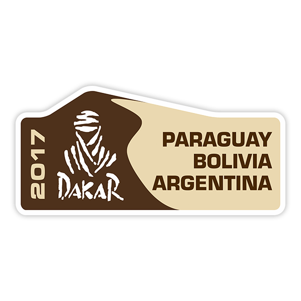 Aufkleber: Dakar Paraguay Bolivien Argentinien 2017