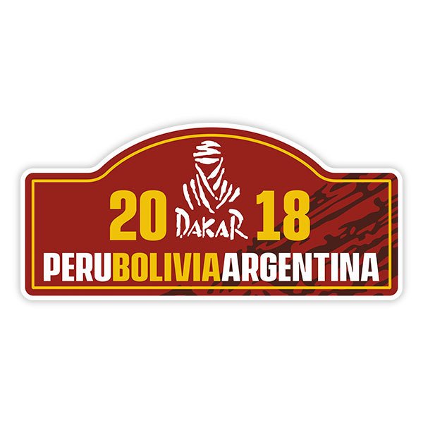 Aufkleber: Dakar 20 Peru Bolivien Argentinien