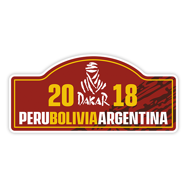 Aufkleber: Dakar 20 Peru Bolivien Argentinien