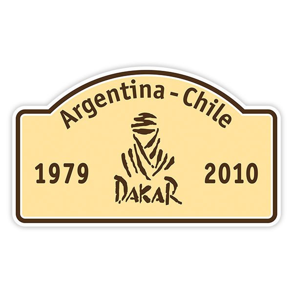 Aufkleber: Argentina - Chile 1979 2010 DAKAR Silueta