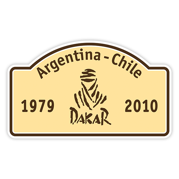 Aufkleber: Argentina - Chile 1979 2010 DAKAR Silueta