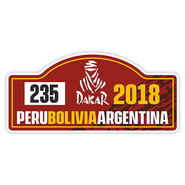 Aufkleber: Dakar 2018 - eigene Nummer