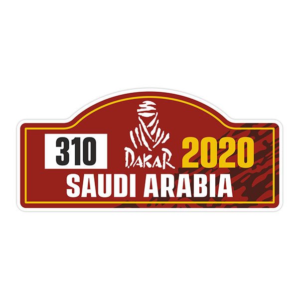 Aufkleber: Dakar 2020 - Kundenspezifische Nummer