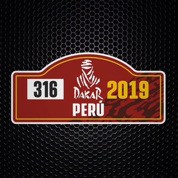 Aufkleber: Dakar 2019 - Kundenspezifische Nummer