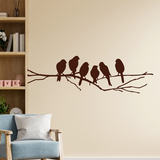 Wandtattoos: 6 Vögel auf einem Zweig 2