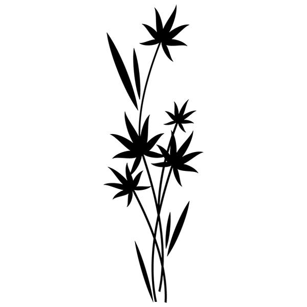 Wandtattoos: Blumen Cyperus