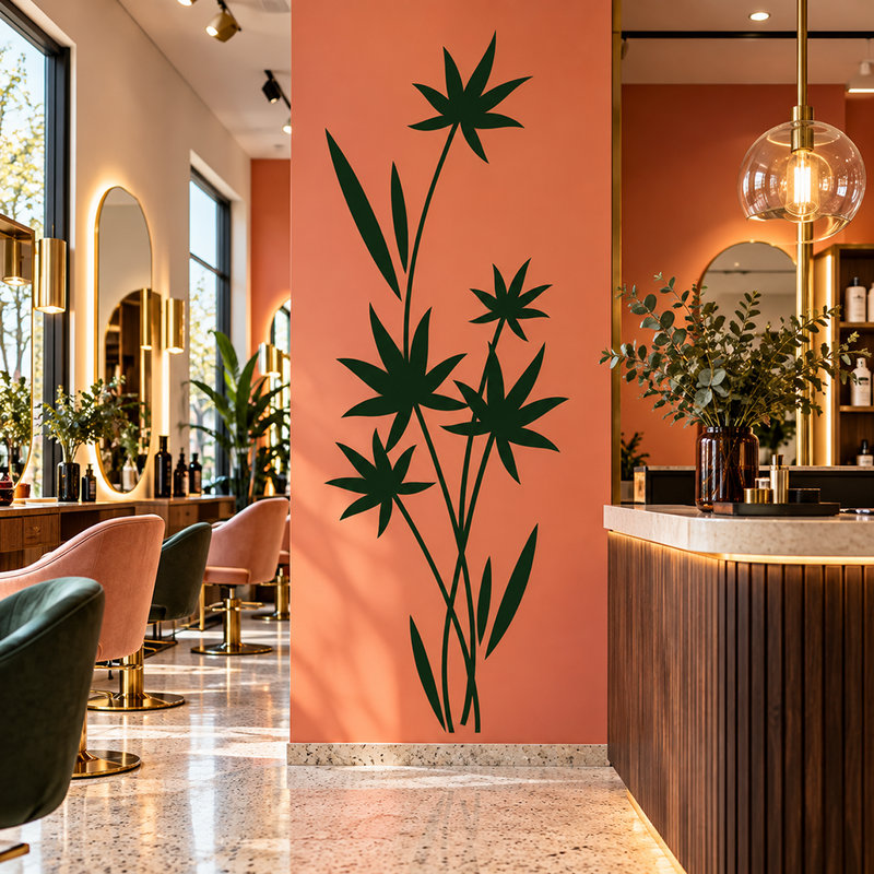 Wandtattoos: Blumen Cyperus