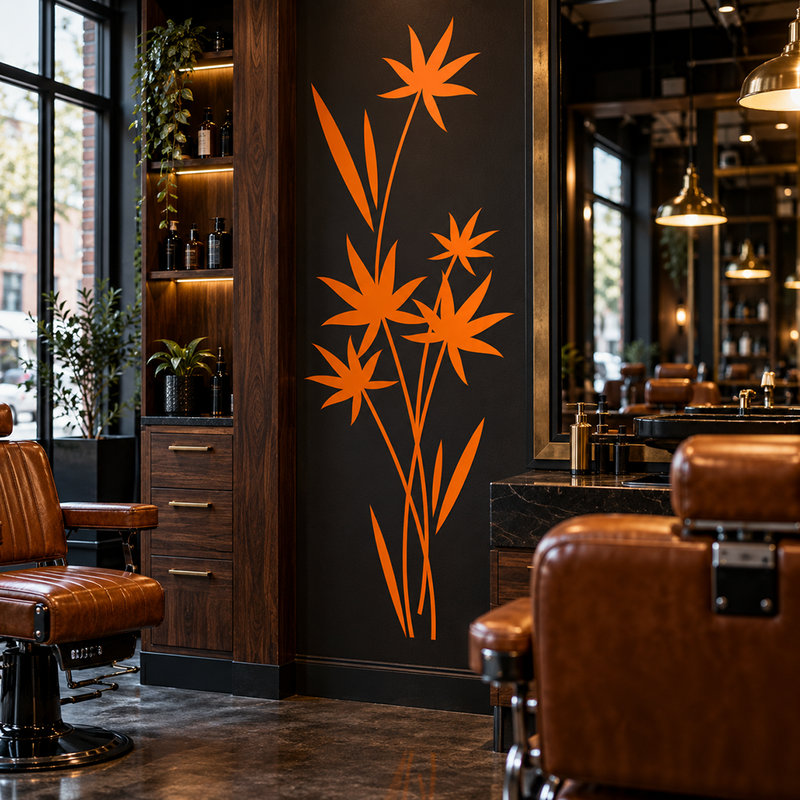 Wandtattoos: Blumen Cyperus