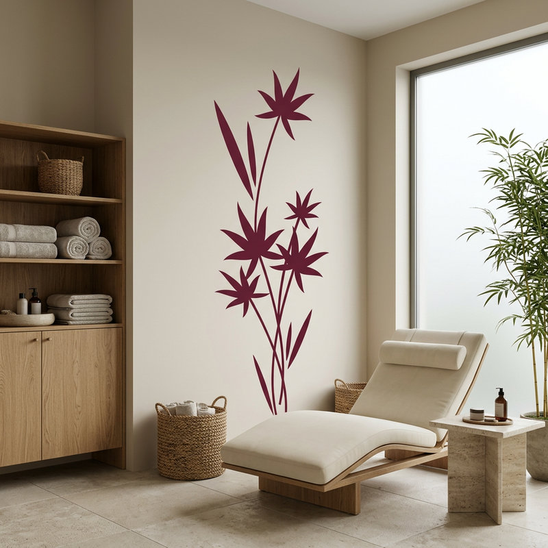 Wandtattoos: Blumen Cyperus