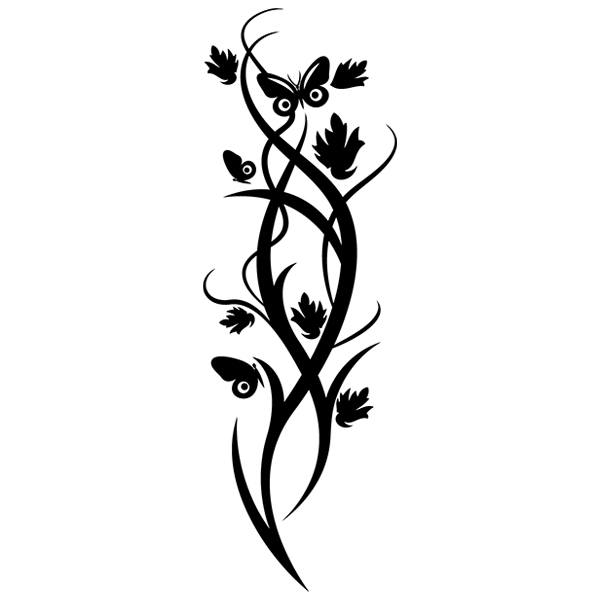 Wandtattoos: Vertikale Blumen