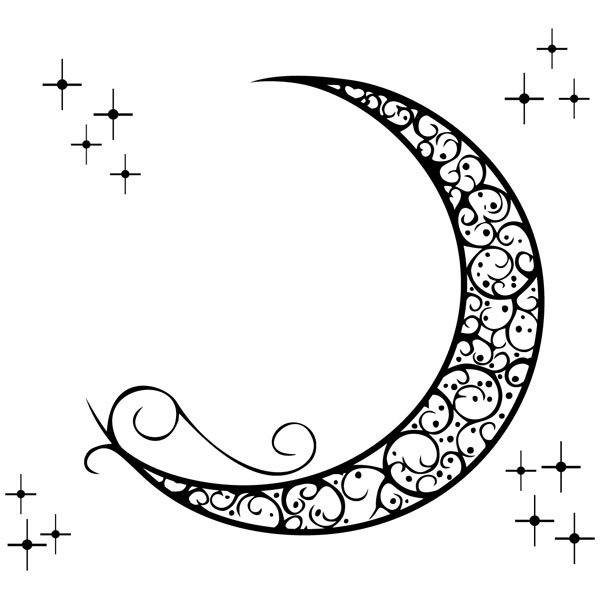 Wandtattoos: Dekorativer Mond