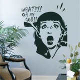 Wandtattoos: Erschrockenes Mädchen 4