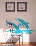Wandtattoos: Ein Paar Delfine springt ins Meer 2
