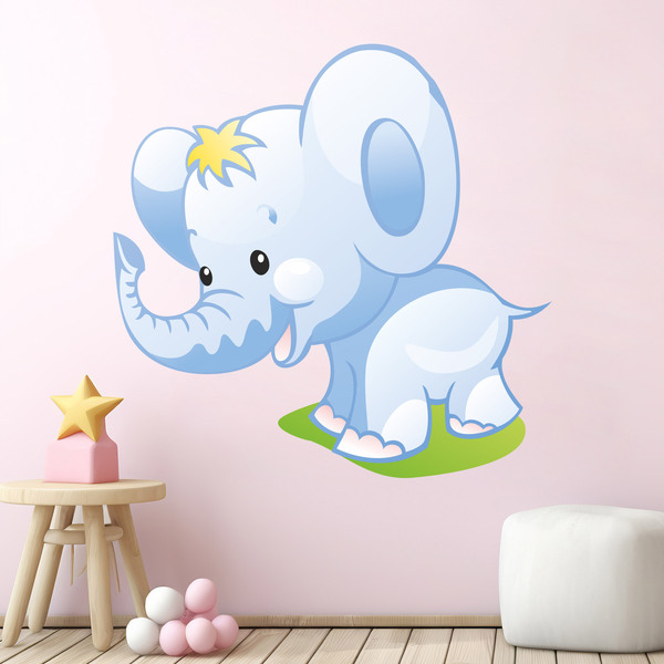 Kinderzimmer Wandtattoo: Elefant Welpen