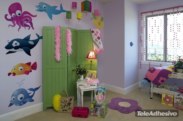 Kinderzimmer Wandtattoo: Glücklicher Wal