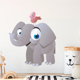 Kinderzimmer Wandtattoo: Lächelnder Elefant 5