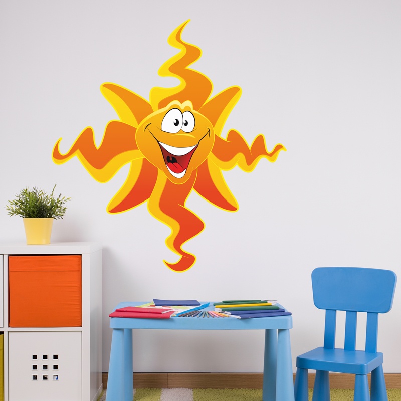 Kinderzimmer Wandtattoo: Lächelnde Sonne