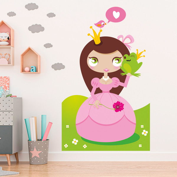 Kinderzimmer Wandtattoo: Der Kuss der Prinzessin und der Kröte