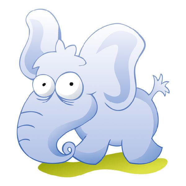 Wandtattoo kinder Junger Elefant | WebWandtattoo.com