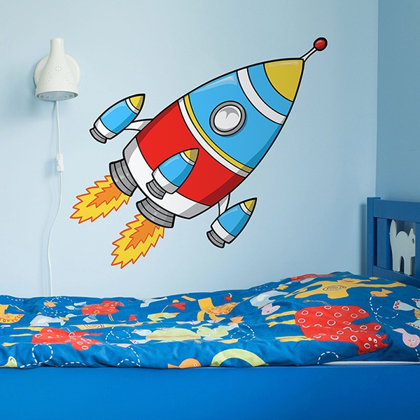 Kinderzimmer Wandtattoo: Rakete zum Mond