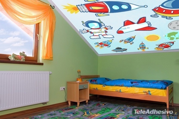 Kinderzimmer Wandtattoo: Rakete zum Mond