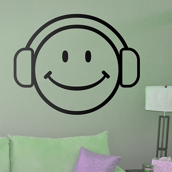 Smiley mit Kopfh&ouml;rern 0