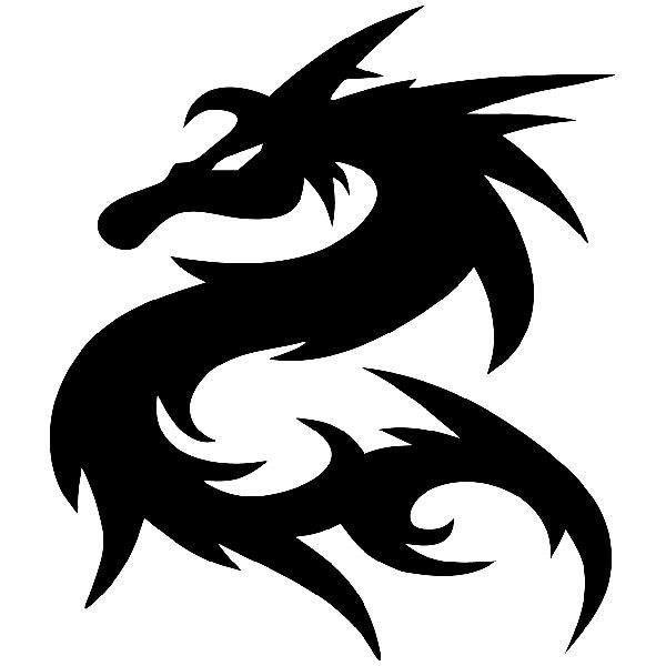 Aufkleber: Tribal-Drache Motorhaube