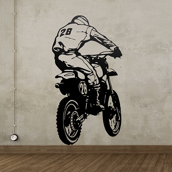 Wandtattoos: Motorradsprung