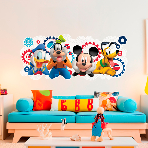 Kinderzimmer Wandtattoo: Das Haus von Micky Maus und seinen Freunden