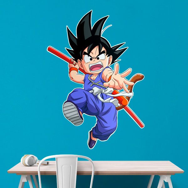 Kinderzimmer Wandtattoo: Dragon Ball Son Goku Und sein Zauberstab