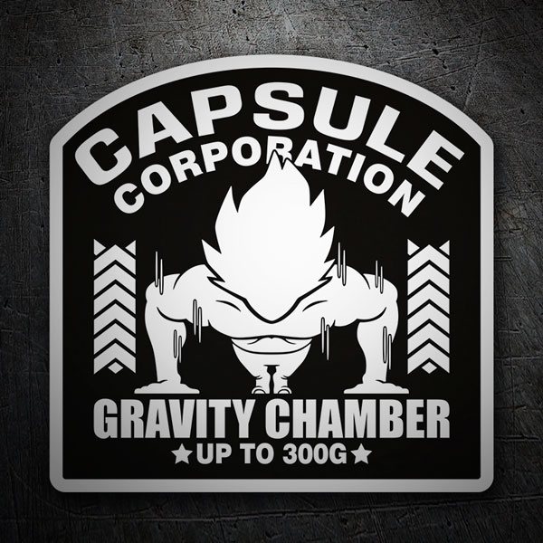 Aufkleber: Dragon Ball Vegeta doing Push-ups