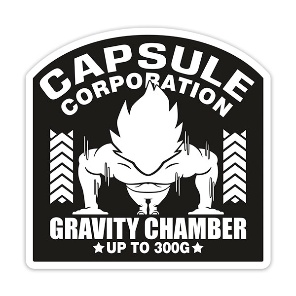 Aufkleber: Dragon Ball Vegeta doing Push-ups