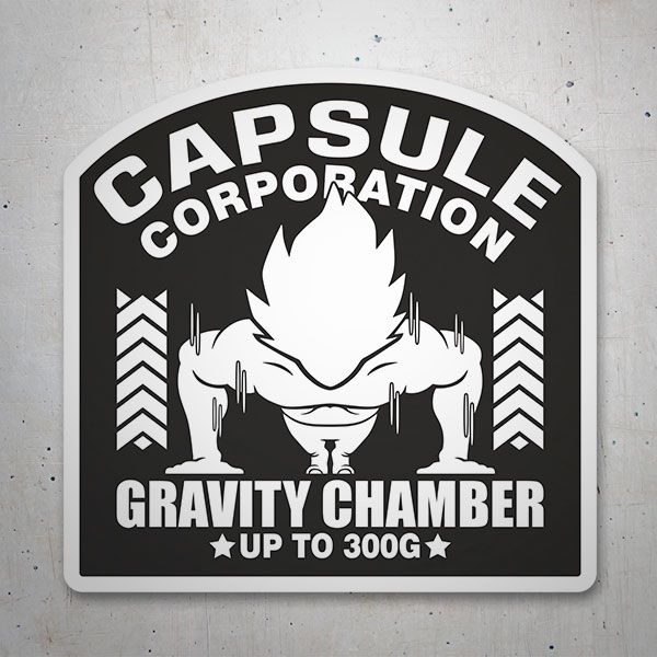 Aufkleber: Dragon Ball Vegeta doing Push-ups