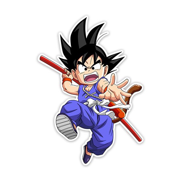 Kinderzimmer Wandtattoo: Dragon Ball Son Goku mit dem Zauberstab