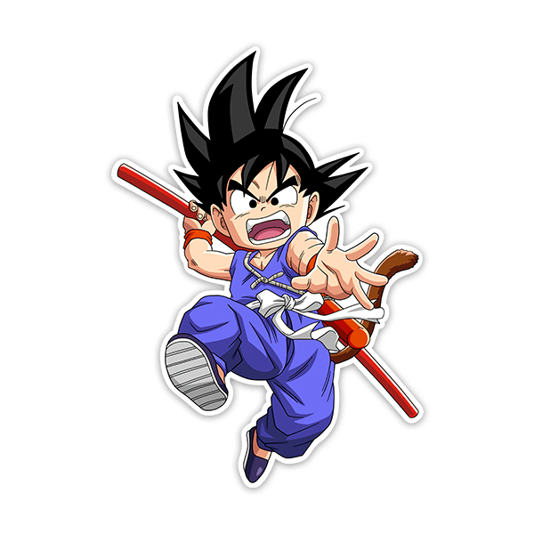 Aufkleber: Dragon Ball Son Goku mit dem Zauberstab