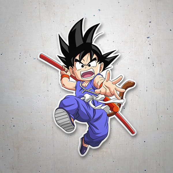 Kinderzimmer Wandtattoo: Dragon Ball Son Goku mit dem Zauberstab