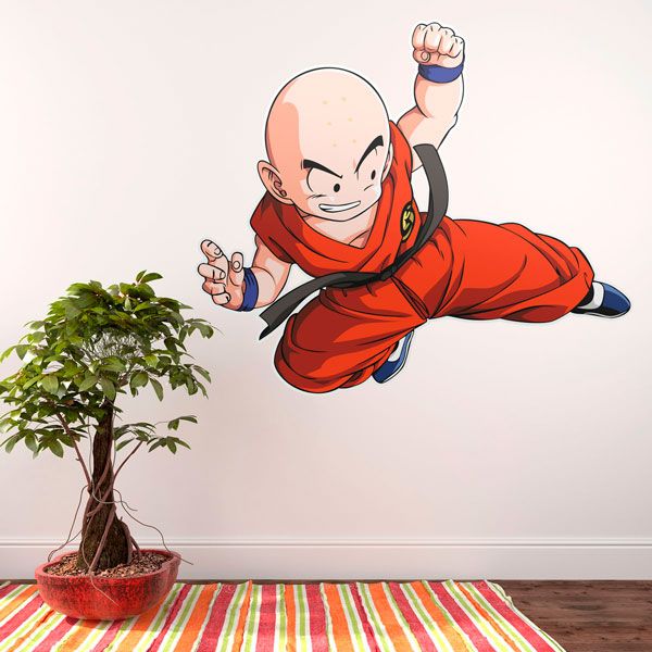 Kinderzimmer Wandtattoo: Dragon Ball Krilin Treten