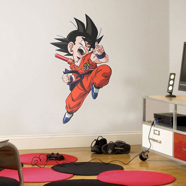 Kinderzimmer Wandtattoo: Dragon Ball Son Goku Angriff II