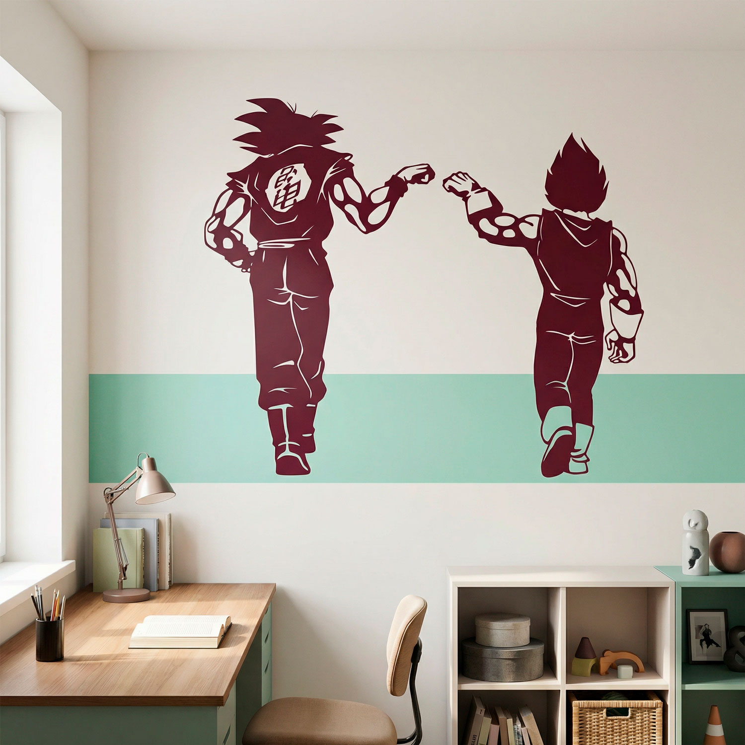 Kinderzimmer Wandtattoo: Dragon Ball Son Goku und Vegeta