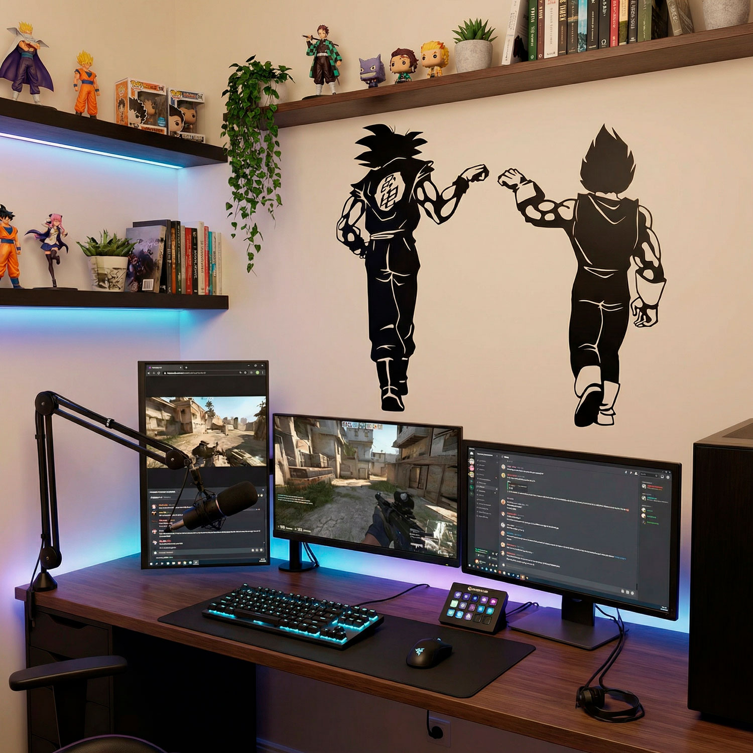 Kinderzimmer Wandtattoo: Dragon Ball Son Goku und Vegeta